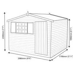 Shire Security Cabin 10x6 Apex Shiplap Wooden Shed - Assembly Service Included -Garden Shop shire security cabin 10x6 apex shiplap wooden shed assembly service included5019804953813 01t