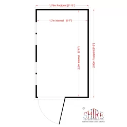 Shire Security Cabin 10x6 Ft Pent Shiplap Wooden Shed With Floor -Garden Shop shire security cabin 10x6 ft pent shiplap wooden shed with floor5019804112180 02t