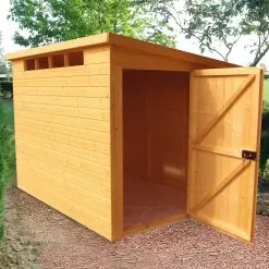 Shire Security Cabin 10x6 Ft Pent Shiplap Wooden Shed With Floor -Garden Shop shire security cabin 10x6 ft pent shiplap wooden shed with floor5019804112180 03i bq