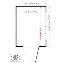 Shire Security Cabin 8x6 Ft Apex Shiplap Wooden Shed With Floor -Garden Shop shire security cabin 8x6 ft apex shiplap wooden shed with floor5019804122080 03t
