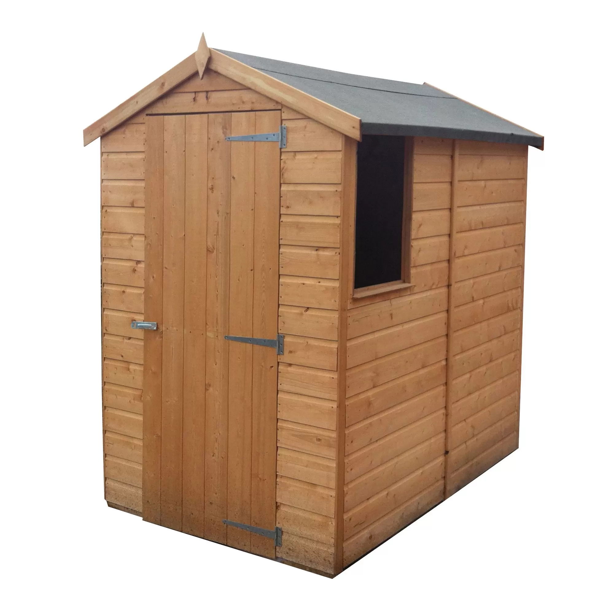 Shire Shetland 6x4 Ft Apex Shiplap Wooden Shed With Floor (Base Included) - Assembly Service Included 2 Shire Shetland 6x4 Ft Apex Shiplap Wooden Shed With Floor (Base Included) - Assembly Service Included - Image 2