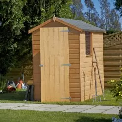 Shire Shetland 6x4 Ft Apex Shiplap Wooden Shed With Floor (Base Included) - Assembly Service Included