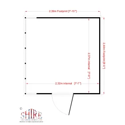 Shire Sun 8x8 Glass Pent Shiplap Wooden Summer House - Base Not Included -Garden Shop shire sun 8x8 glass pent shiplap wooden summer house base not included5019804112029 02t