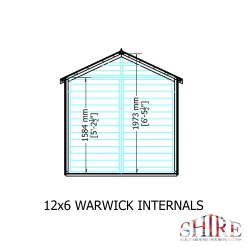 Shire Warwick 12x6 Ft Apex Shiplap Wooden Shed With Floor -Garden Shop shire warwick 12x6 ft apex shiplap wooden shed with floor5019804126903 02t bq