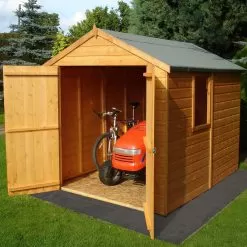 Shire Warwick 8x6 Ft Apex Shiplap Wooden Shed With Floor (Base Included) -Garden Shop shire warwick 8x6 ft apex shiplap wooden shed with floor base included 5019804789528 01i bq