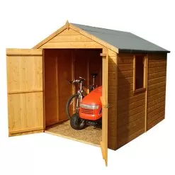 Shire Warwick 8x6 Ft Apex Shiplap Wooden Shed With Floor (Base Included) - Assembly Service Included