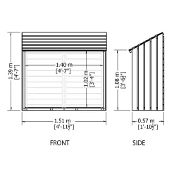 Shire Wooden 5x2 Log Store -Garden Shop shire wooden 5x2 log store5060490130347 01t bq