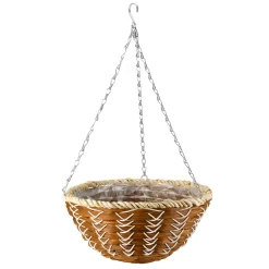 Smart Garden Country Braid Natural Round Hanging Basket, 35.5cm