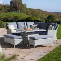 Bramblecrest Tetbury 8 Seater Square Dining Set With Adjustable Table