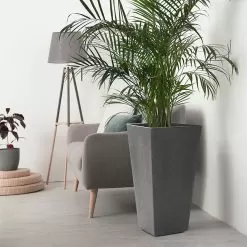 Tierra Verde Sonata Planter, Steel Grey – 71cm