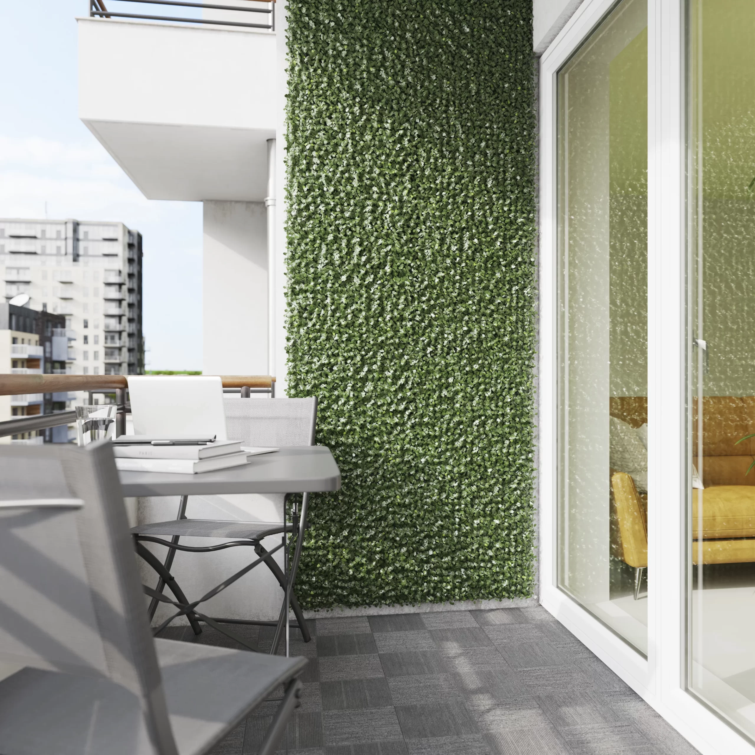 Vertical Square Artificial Plant Wall, (H)0.5m (W)0.5m 6 Vertical Square Artificial Plant Wall, (H)0.5m (W)0.5m - Image 6