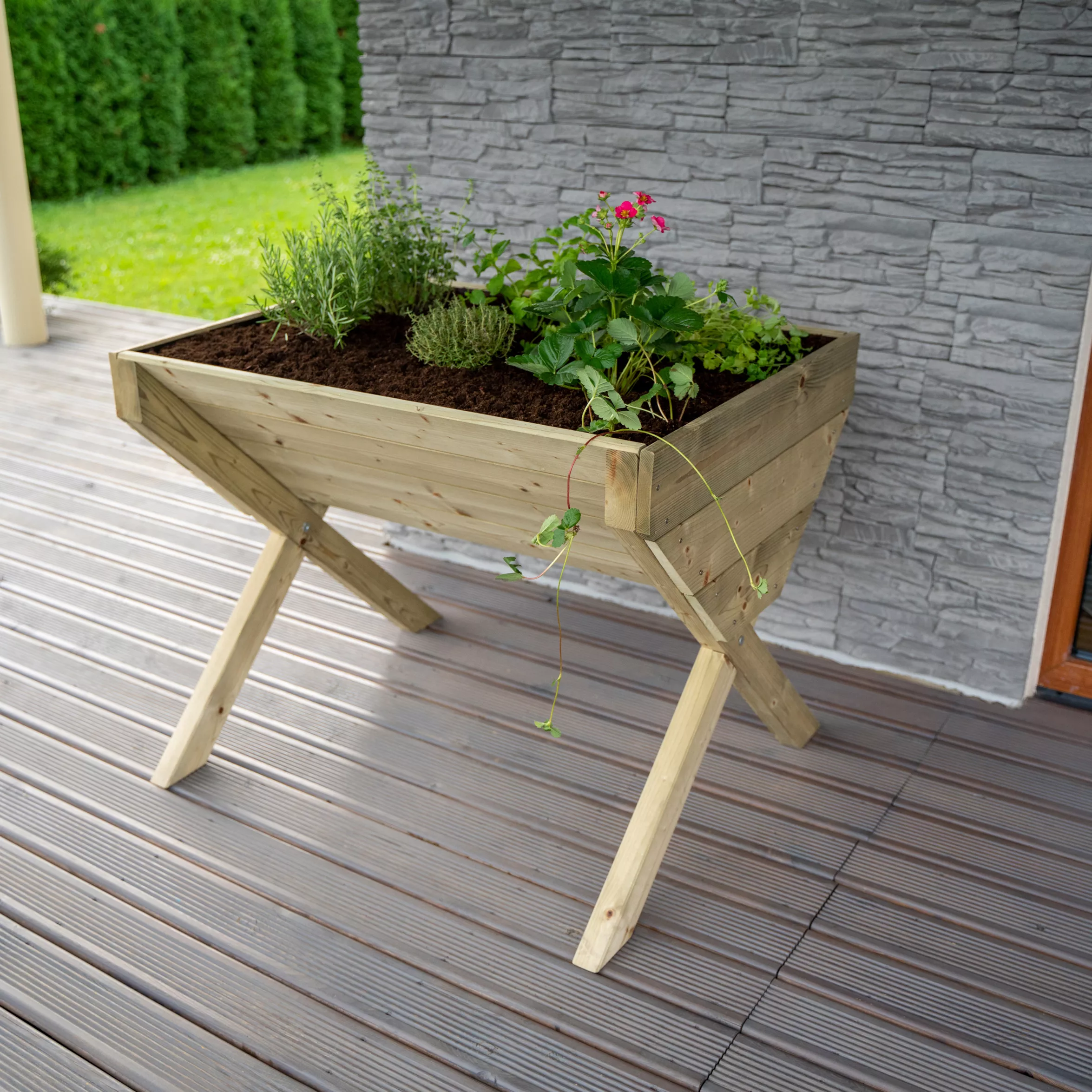 Verve 930mmx690mm Wood Rectangular Raised Bed Kit 0.64m² 6 Verve 930mmx690mm Wood Rectangular Raised Bed Kit 0.64m² - Image 6