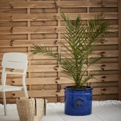 Verve Barcău Blue Ceramic Round Plant Pot (Dia)38cm -Garden Shop verve barcau blue ceramic round plant pot dia 38cm5059340327716 01i