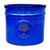 Verve Barcău Blue Ceramic Round Plant Pot (Dia)38cm