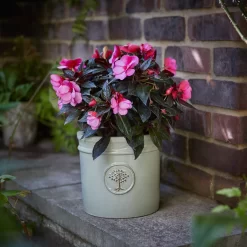 Verve Barcău Olive Ceramic Circular Plant Pot (Dia)20cm -Garden Shop verve barcau olive ceramic circular plant pot dia 20cm5059340327747 01i