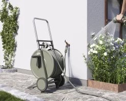Verve Freestanding Empty Hose Cart With Wheels -Garden Shop verve freestanding empty hose cart with wheels5059340250939 02i