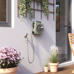 Verve Freestanding Manual Hose Reel Set (L)10m -Garden Shop verve freestanding manual hose reel set l 10m5059340250946 03i 1