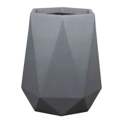 Verve Gardon Light Grey Fibreclay Hexagonal Plant Pot (Dia)29cm