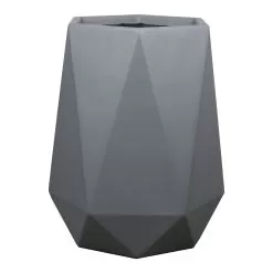 Verve Gardon Light Grey Fibreclay Hexagonal Plant Pot (Dia)40cm