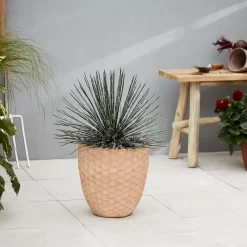 Verve Gudenå Natural Terracotta Honeycomb Circular Plant Pot (Dia)42cm -Garden Shop verve gudena natural terracotta honeycomb circular plant pot dia 42cm5059340327617 01i