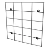 Verve Matt Black Metal Wall Rack