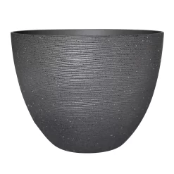 Verve Momoka Grey Polypropylene Round Plant Pot (Dia)30cm