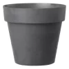 Verve Nurgul Dark Grey Polypropylene (PP) Round Plant Pot (Dia)79cm