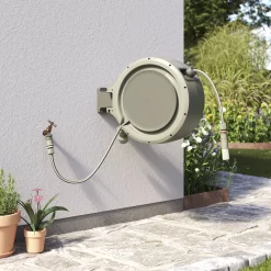 Verve Wall-mounted Manual Hose Reel Set (L)40m -Garden Shop verve wall mounted manual hose reel set l 40m5059340251004 01i 1