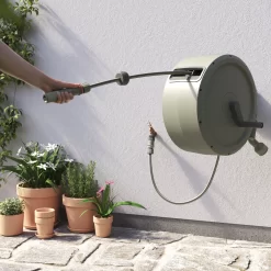 Verve Wall-mounted Manual Hose Reel Set (L)40m -Garden Shop verve wall mounted manual hose reel set l 40m5059340251004 03i 1