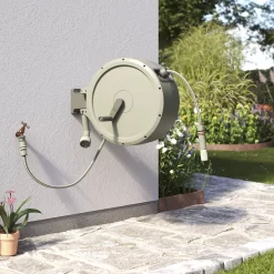Verve Wall-mounted Manual Hose Reel Set (L)40m -Garden Shop verve wall mounted manual hose reel set l 40m5059340251004 04i 1