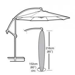 Garland Cantilever Parasol Cover - Black