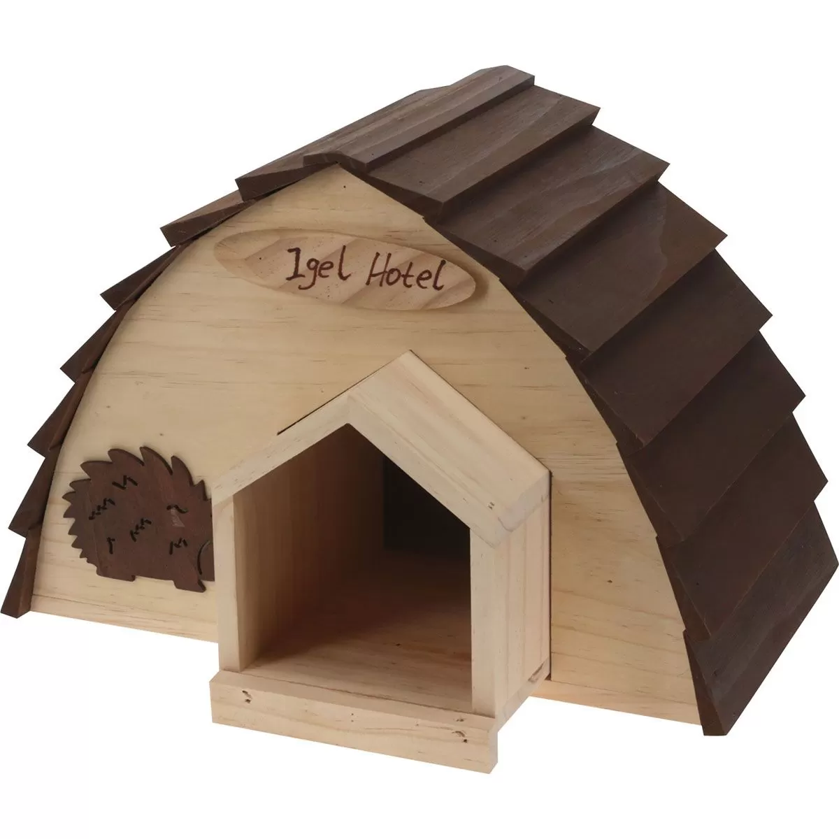 Wooden Hedgehog House With Tunnel 2 Wooden Hedgehog House With Tunnel - Image 2