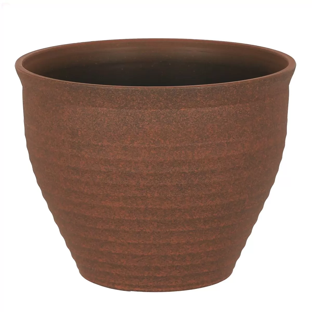 Woodlodge Feather Stone Effect Planter, Earth - 35cm 1 Woodlodge Feather Stone Effect Planter, Earth - 35cm