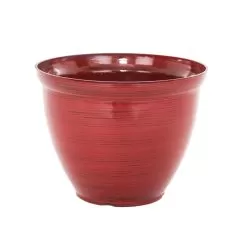 Woodlodge Striped Feather Plant Pot, Red - 29cm