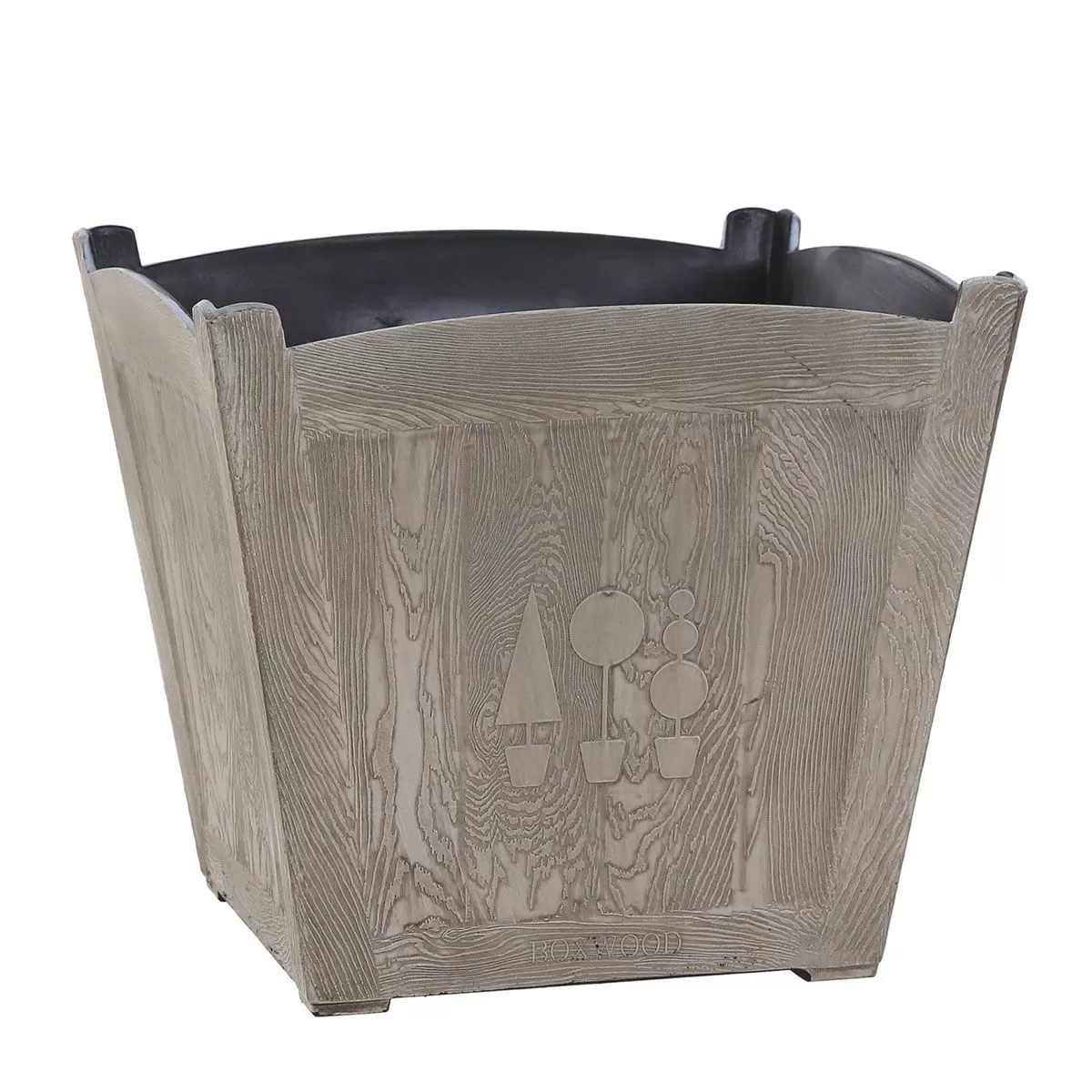 Woodlodge Boxwood Square Planter - Light Brown - 30cm 2 Woodlodge Boxwood Square Planter - Light Brown - 30cm - Image 2