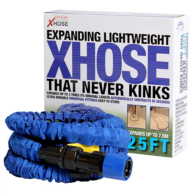 XHose Blue Flexible Extendable Expanding Hose Pipe (L)7.62m 1 XHose Blue Flexible Extendable Expanding Hose Pipe (L)7.62m
