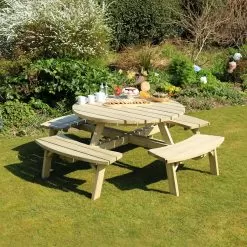 Zest Outdoor Living Rose Round Picnic Table 5 Zest Outdoor Living Rose Round Picnic Table -Garden Shop zest 4 leisure rosa table updated 1