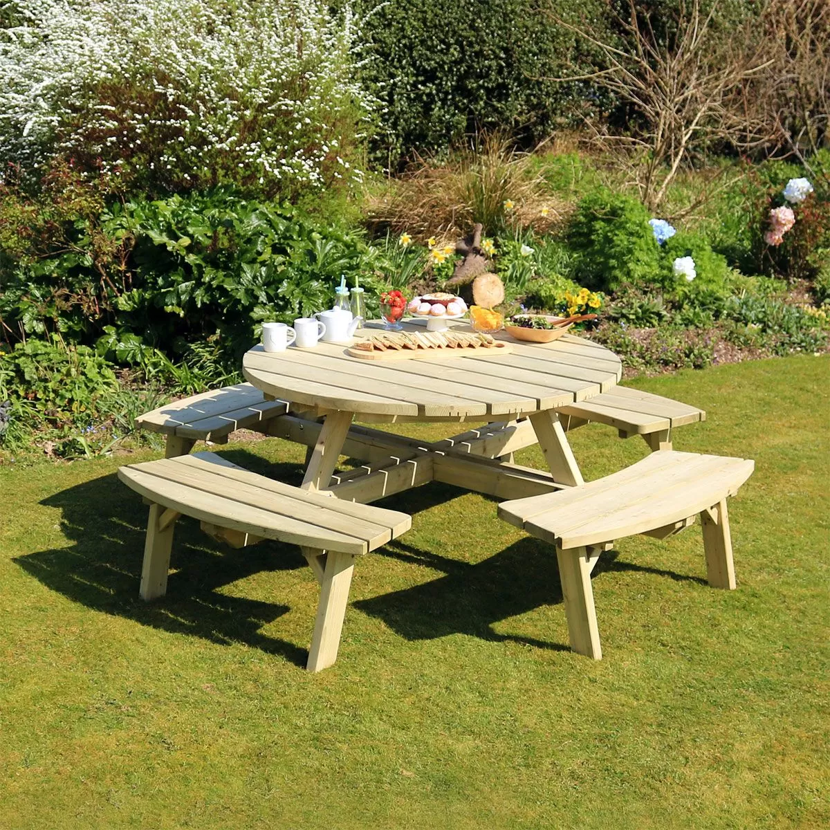 Zest Outdoor Living Rose Round Picnic Table 3 Zest Outdoor Living Rose Round Picnic Table - Image 3
