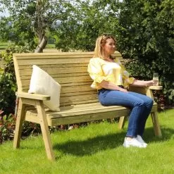 Zest Outdoor Living Freya 3-Seater Bench -Garden Shop zest outdoor living freya 3 seater bench 1 1